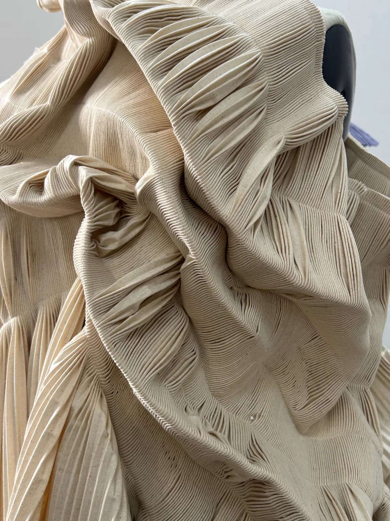 Drape study 12 in pleated muslin