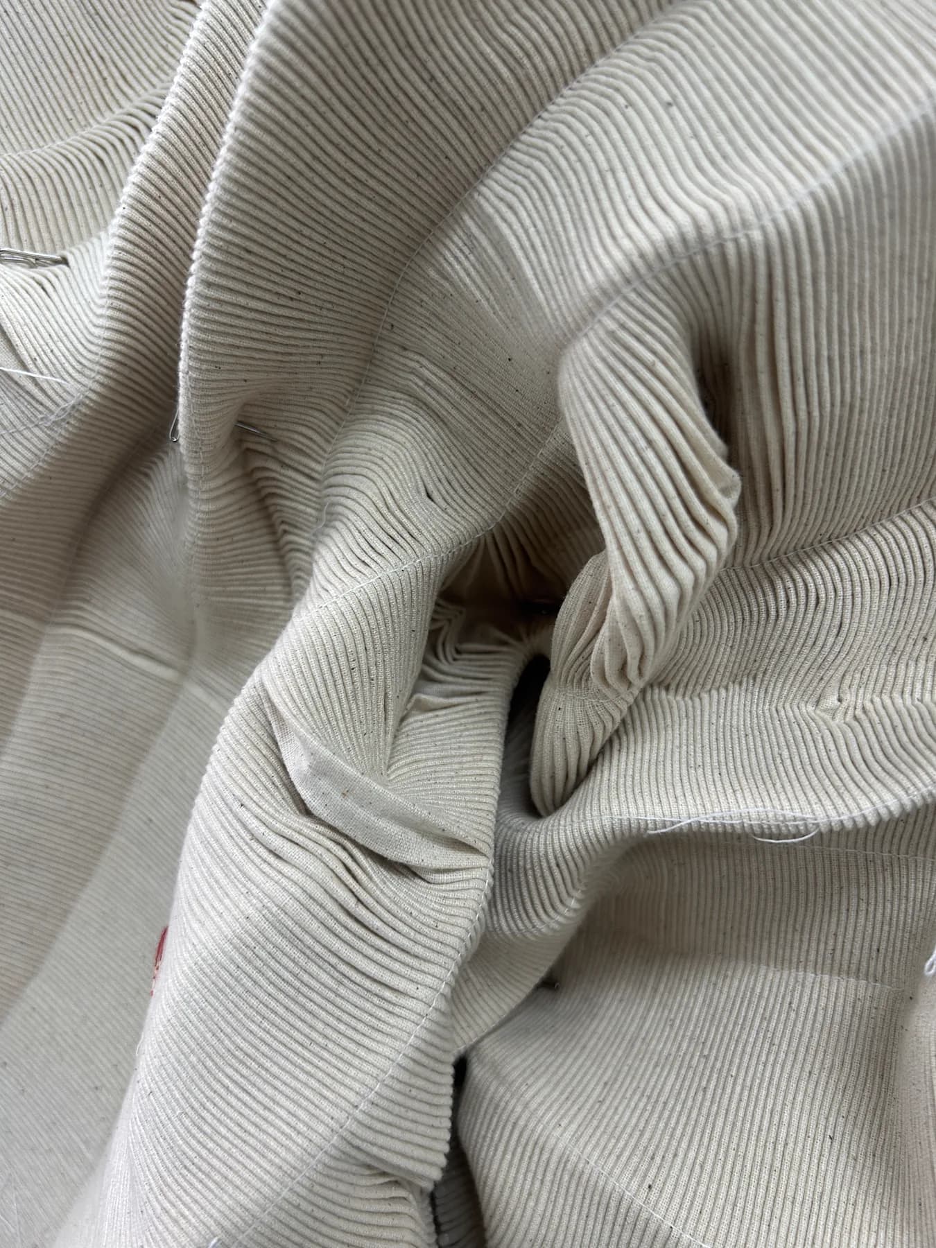 Drape study 16 in pleated muslin
